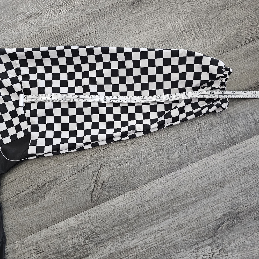 No Boundaries Juniors' Size M checkerboar Print Solid Popover Windbreaker Jacket - Picture 6 of 6